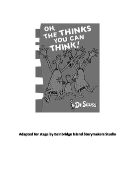 Preview of Dr. Seuss' "Oh, The Thinks You Can Think!" Readers Theater Stage Play Script