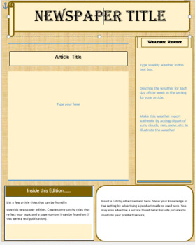 Preview of "Old Time or Ancient" Front Page Newspaper Template 