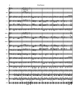 Preview of "One Dance" High School Marching Band Score/Tune