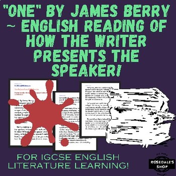 Preview of "One" by James Berry - A Critical Companion for IGCSE English Literature Student