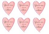 'One in a Million' Valentine's Gift Tags