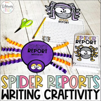 Preview of Spider Reports | Writing Craft & Bulletin Board Kit | October Research Activity