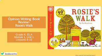 Preview of "Opinion Writing: Rosie's Walk" Google Slides- Bookworms Supplement