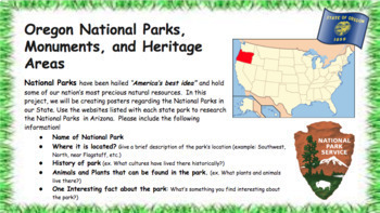 Preview of  Oregon National Parks Webquest