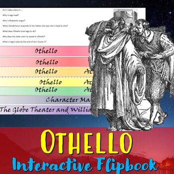 Preview of "Othello" Interactive flipbook - Printable and Google Drive