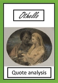 'Othello' quote analysis workbook