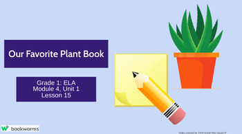 Preview of "Our Favorite Plant Book" Google Slides- Bookworms Supplement