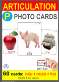 */P/ Articulation 60 Photo Flash Cards : Speech Therapy