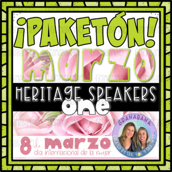 Preview of ¡PAKETÓN! marzo | Heritage Speakers | Daily Vocabulary | Cultura y más