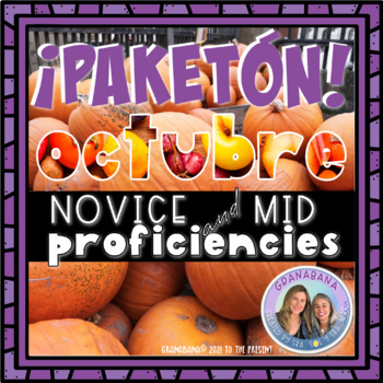Preview of ¡PAKETÓN! octubre | Novice to Mid | Daily Slides | Vocabulary | Cultura y más