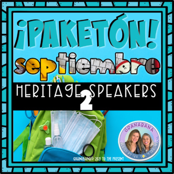 Preview of ¡PAKETÓN! septiembre | Heritage Speakers 2 | Daily Slides | Vocabulary | Culture