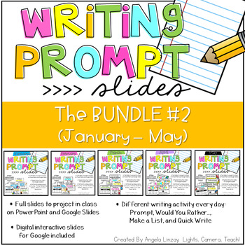 Distance Learning {PAPERLESS} Writing Prompts:The BUNDLE #2 by Angela ...