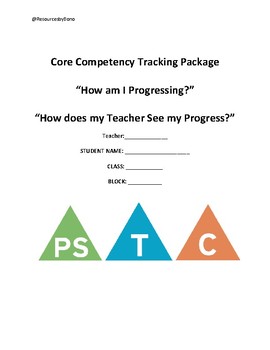 Preview of (PDF) BC CORE COMPETENCIES Tracking Package (CLE 10)-Week Long Reproducible