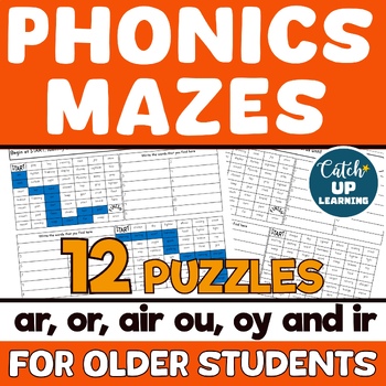 Preview of Phonics Mazes Older Students Dyslexia Reading Intervention