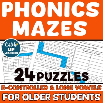 Preview of Phonics Mazes for Older Students Dyslexia and Reading Intervention