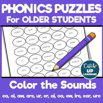 Preview of Phonics Color the Sound Older Students Dyslexia