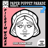 "PILGRIM WOMAN" Paper Bag Puppet