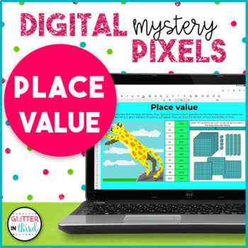 Preview of PLACE VALUE Pixel Art Math Digital Resources
