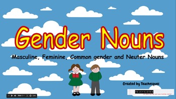 Preview of ★PPT Slides- English Gender Nouns (Masculine, Feminine, Neuter, Common)