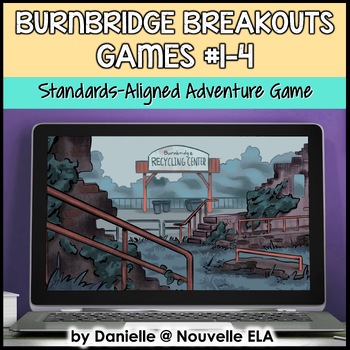 Preview of Reading Intervention Digital Escape Room Novel - Burnbridge Breakouts #1-4