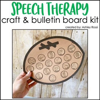 Football Craft and Bulletin Board Room Decor for Speech Therapy