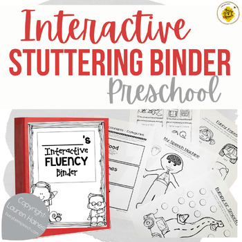 Preview of Stuttering Activities: PRESCHOOL Interactive Fluency Binder