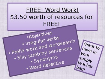 Preview of FREE PRIMARY WORD WORK