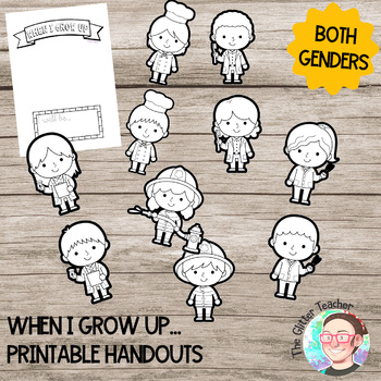 [PRINTABLE CRAFT] Jobs & occupations by Glitter Teacher | TpT