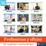 ⭐PROFESIONES Y OFICIOS⭐ Flashcards + actividades en español
