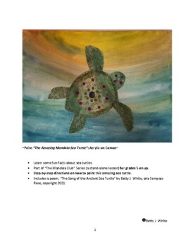 Preview of ~A Paint-and-Take Party: “The Amazing Mandala Sea Turtle”: Acrylic on Canvas~