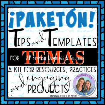 Preview of ¡Paketón! AP Spanish Tips for Temas | Resources, Practices and PBL Complete Kit