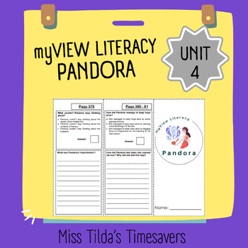 Preview of Pandora - myView Literacy 4 (PDF and Digital Version)