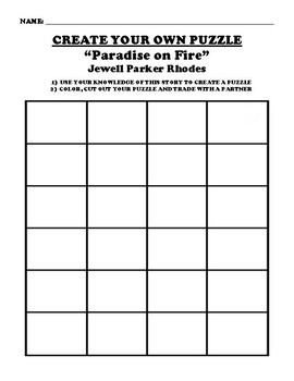 “Paradise on Fire”﻿ by Jewell Parker Rhodes List 1 Crossword