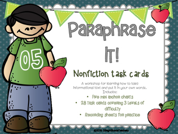 Preview of Paraphrase It! Workshop-Master Paraphrasing and Note-taking Skills for Students