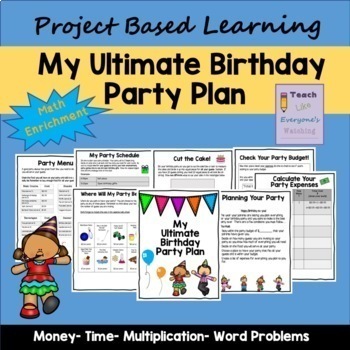 Preview of  Party Budget- PBL Math Enrichment Project (Google Slides/PDF)