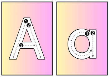 Preview of "Pastel Alphabet Matching Flashcards: A Charming Learning Tool for Language Deve