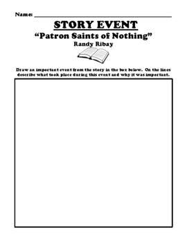 Preview of “Patron Saints of Nothing” Randy Ribay  EVENT DRAWING WORKSHEET