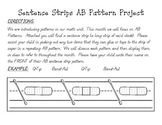 "Pattern Sentence Strips" - AB Pattern Activity for Home o
