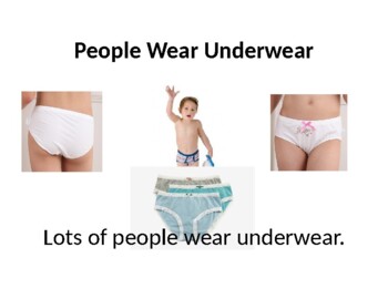 Preview of "People Wear Underwear" Social Story