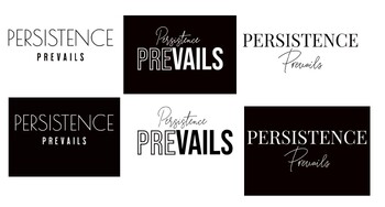 Preview of "Persistence Prevails" Motivational/encouragement / modern