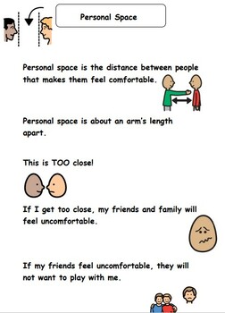 Preview of "Personal Space", Social Story