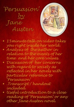 Preview of The revolutionary Jane Austen - a discussion with reference to 'Persuasion'.