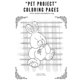 "Pet Portrait" Coloring Pages - Flopsy Bunny, Spring Time 