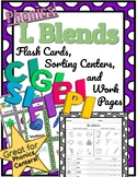 *Phonics* L Blends Flashcards, Sorting Centers, Work Pages