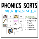 (Phonics Sorts) Short & Long Vowels, Blends, Digraphs, Dip