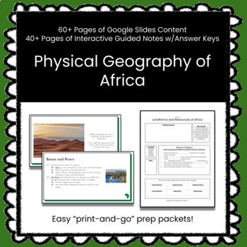 Preview of ★ Physical Geography of Africa ★ Unit w/Slides and Guided Notes