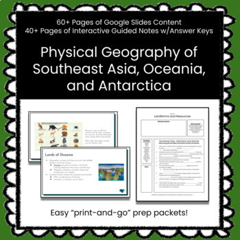 Preview of ★ Physical Geography of Oceania and Antarctica ★ Unit w/Slides and Guided Notes