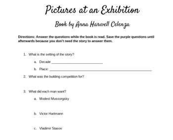 Preview of "Pictures at an Exhibition" Question set