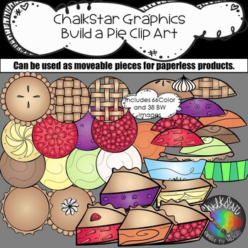Preview of {Pie} Build a Pie Clip Art- Chalkstar Graphics