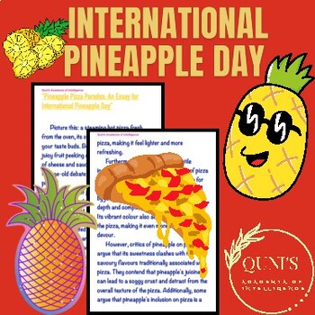 Preview of "Pineapple Pizza Paradox: An Essay for International Pineapple Day" 27th June!